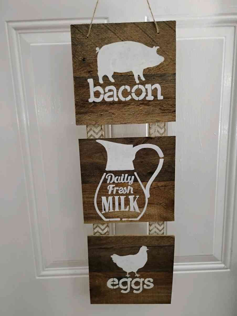 Farmhouse Wooden Kitchen Wall Sign - Phenix City, Alabama - FleaMarketBay