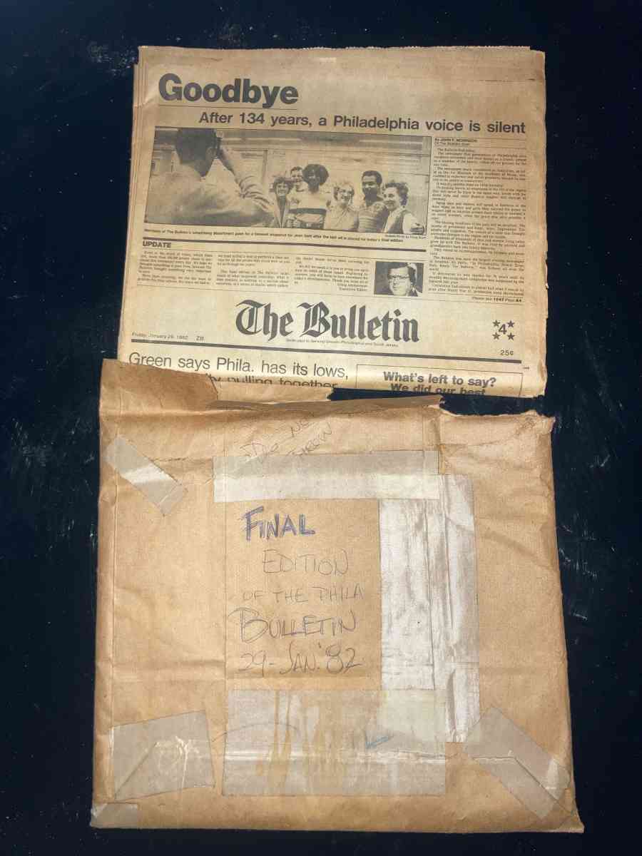 Final Edition of The Philadelphia Bulletin - Abington, Pennsylvania