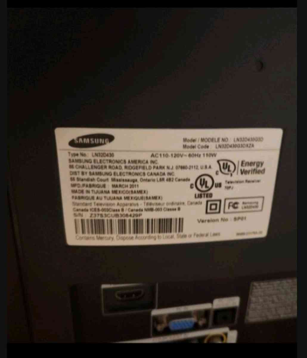 Samsung 32 Clear Picture Television - Stone Mountain, Georgia - FleaMarketBay