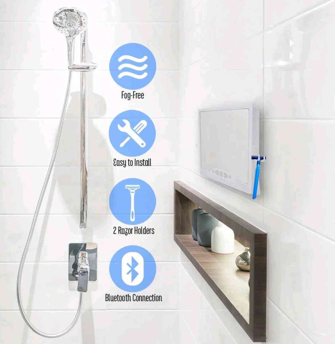 Bluetooth speaker Shower Mirror with Lights  Bluetooth Speak - Columbus, Ohio - FleaMarketBay