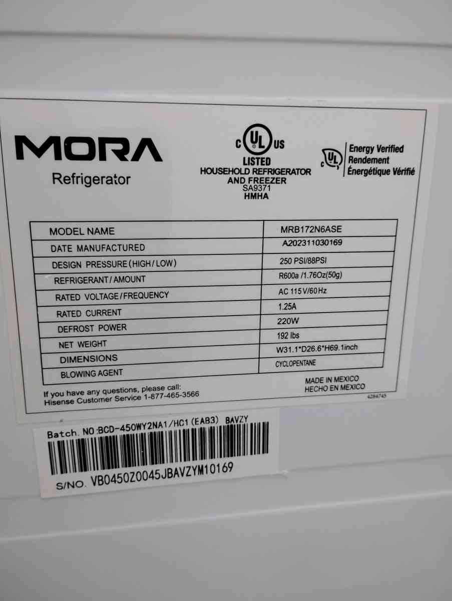 2025 Hisense Mora bottom freezer refrigerator - Dallas, Texas - FleaMarketBay