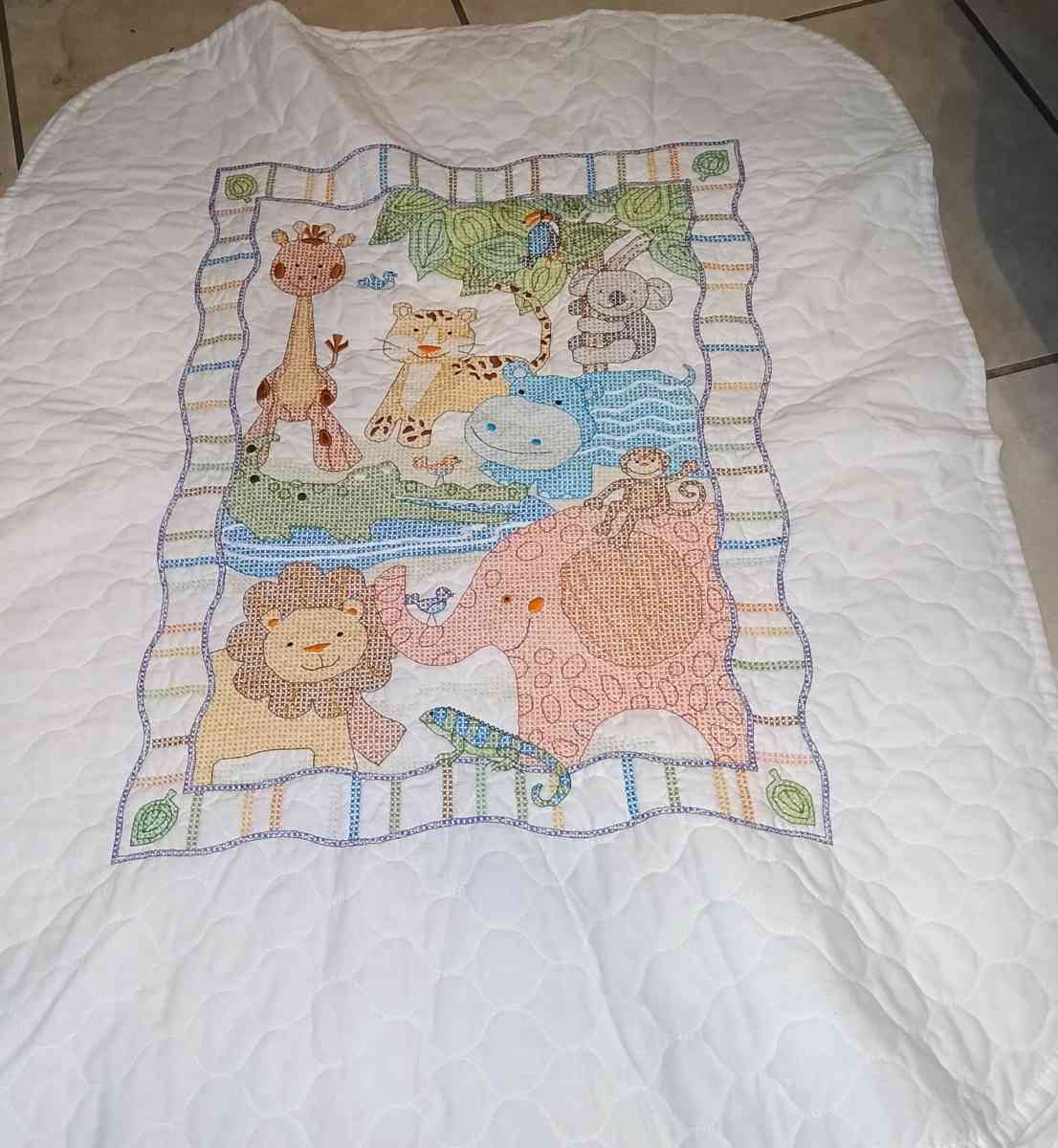 Baby Squares Quilt crossstitch blanket - Spring, Texas