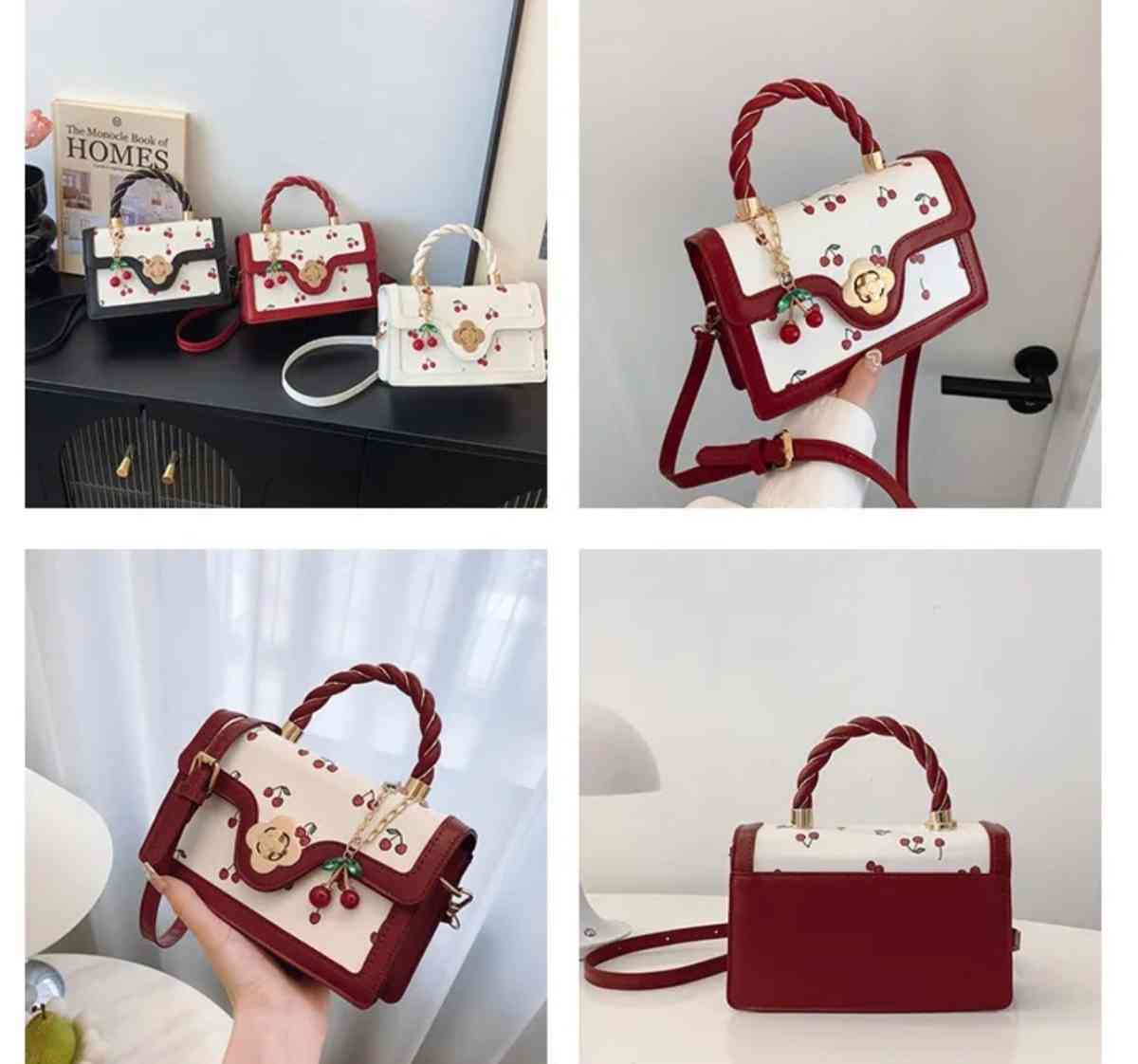 Multicoloured cherry crossbody bag with detachable strap cro - Worcester, Massachusetts - FleaMarketBay