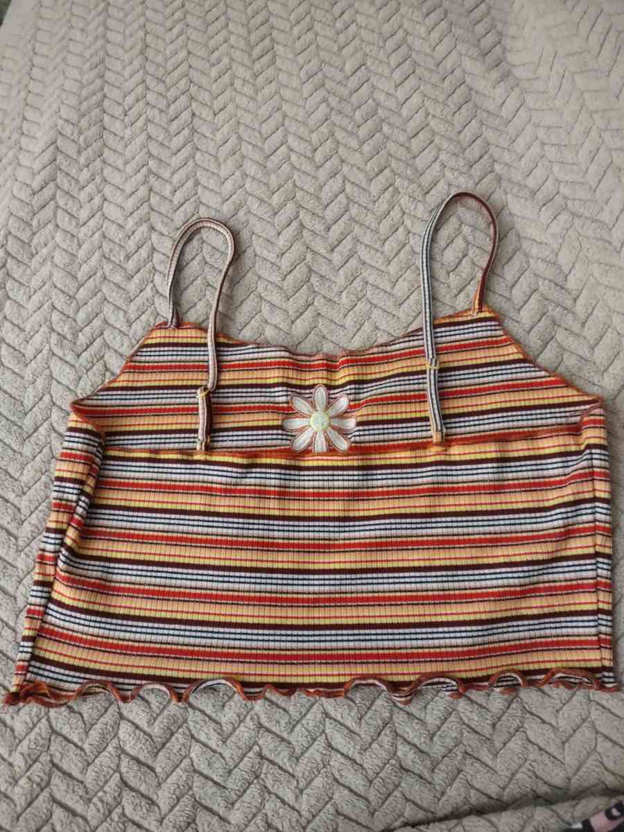 colorful striped cropped tank top - Hamilton, Ohio - FleaMarketBay