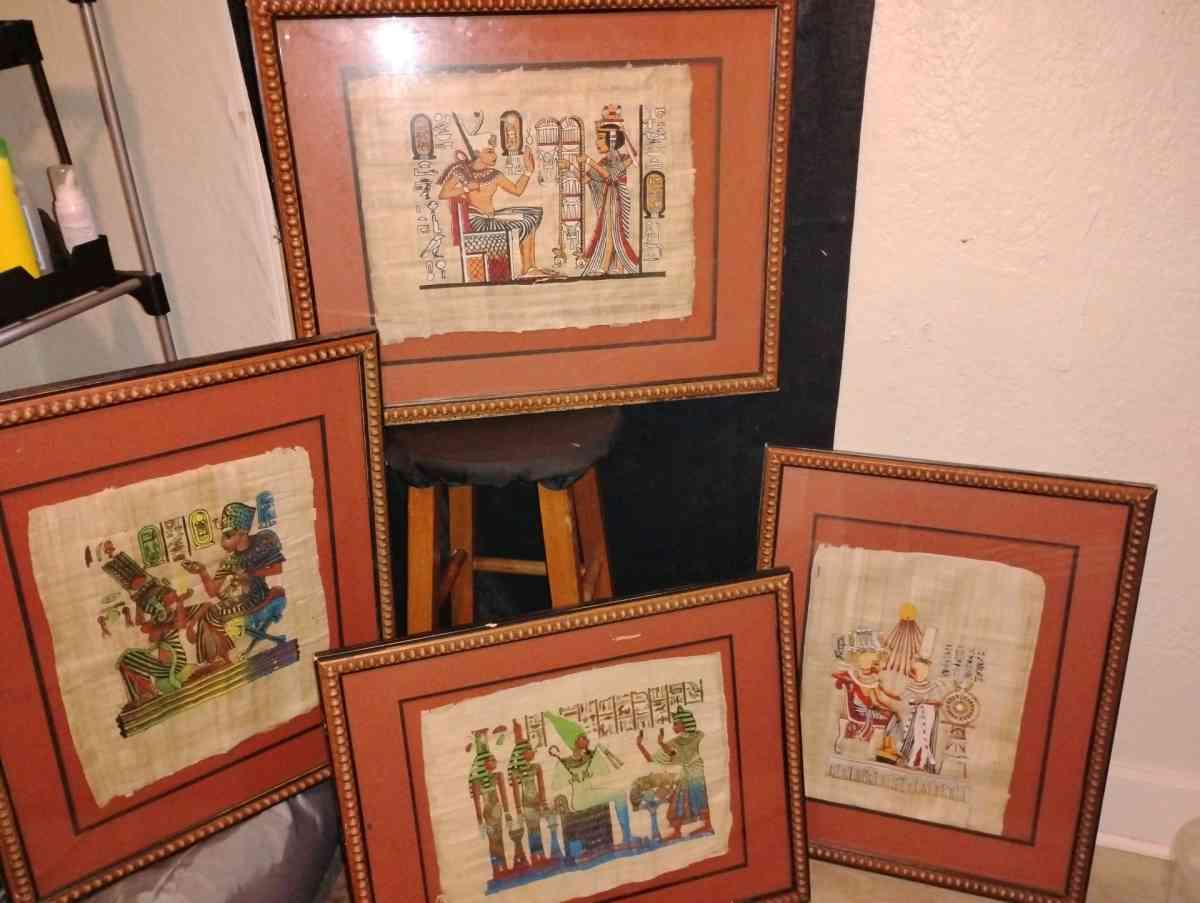 a set of 4 framed Egyptian pictures - Orlando, Florida