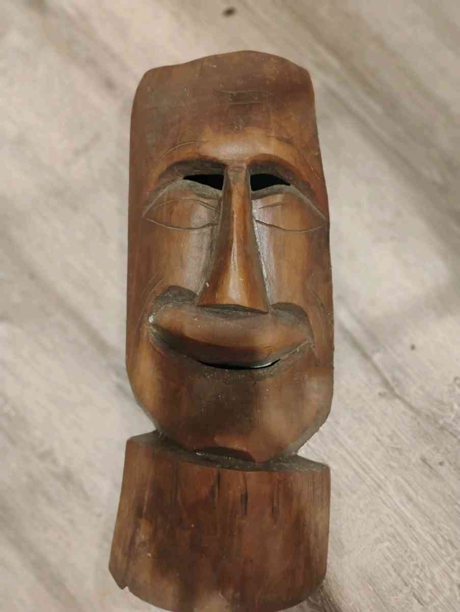 HandCarved Wooden Masks  Large Statement Wall Art Numbered - Cleveland, Texas - FleaMarketBay