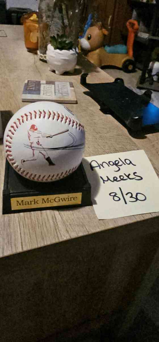 Mark McGwire Replica Signature Baseball w Card - Benson, North Carolina - FleaMarketBay