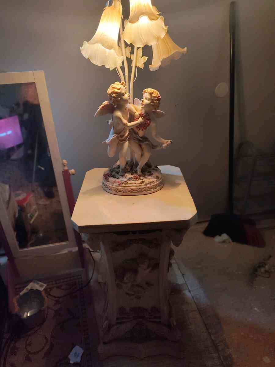 Angel Lamp with stand - Clay, Kentucky - FleaMarketBay