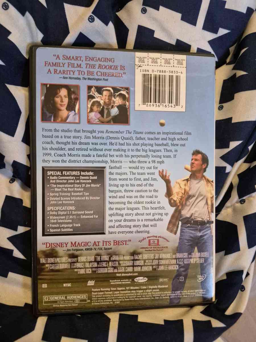 USED The Rookie DVD - New Baltimore, Michigan - FleaMarketBay