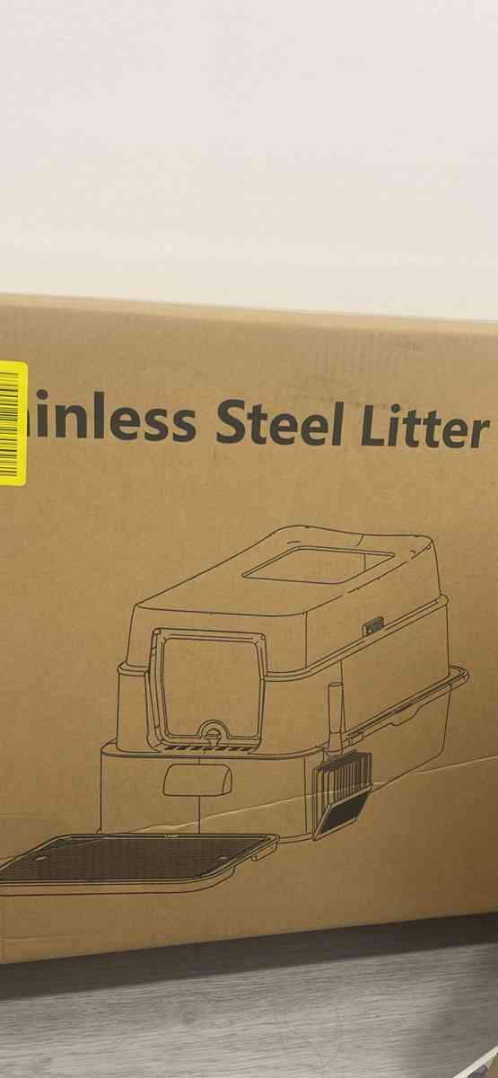 XXL Stainless Steel Cat Litter Box with Drawer