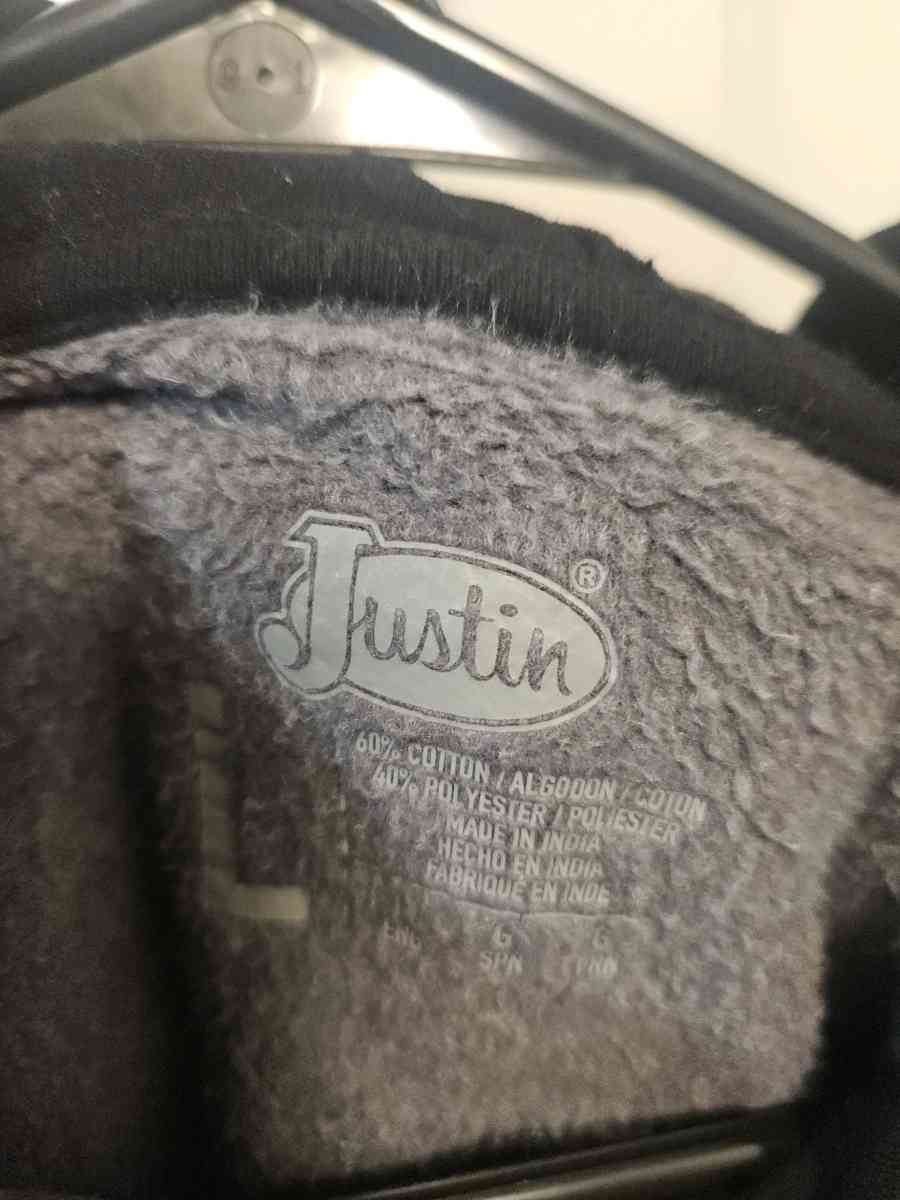 Justin Boots Mens Fleece Hoodie - Tulsa, Oklahoma - FleaMarketBay