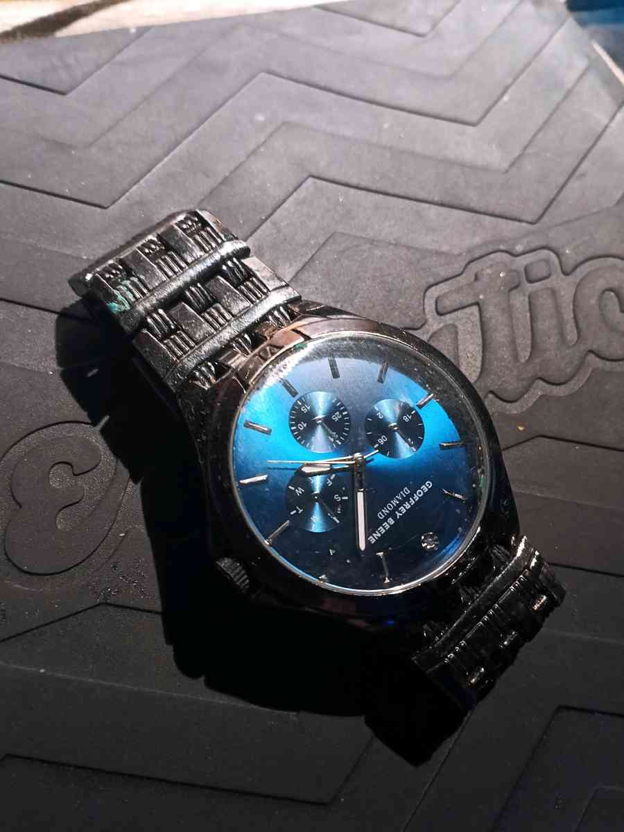 Geoffrey Beene diamond gunmetal band - Sidman, Pennsylvania - FleaMarketBay