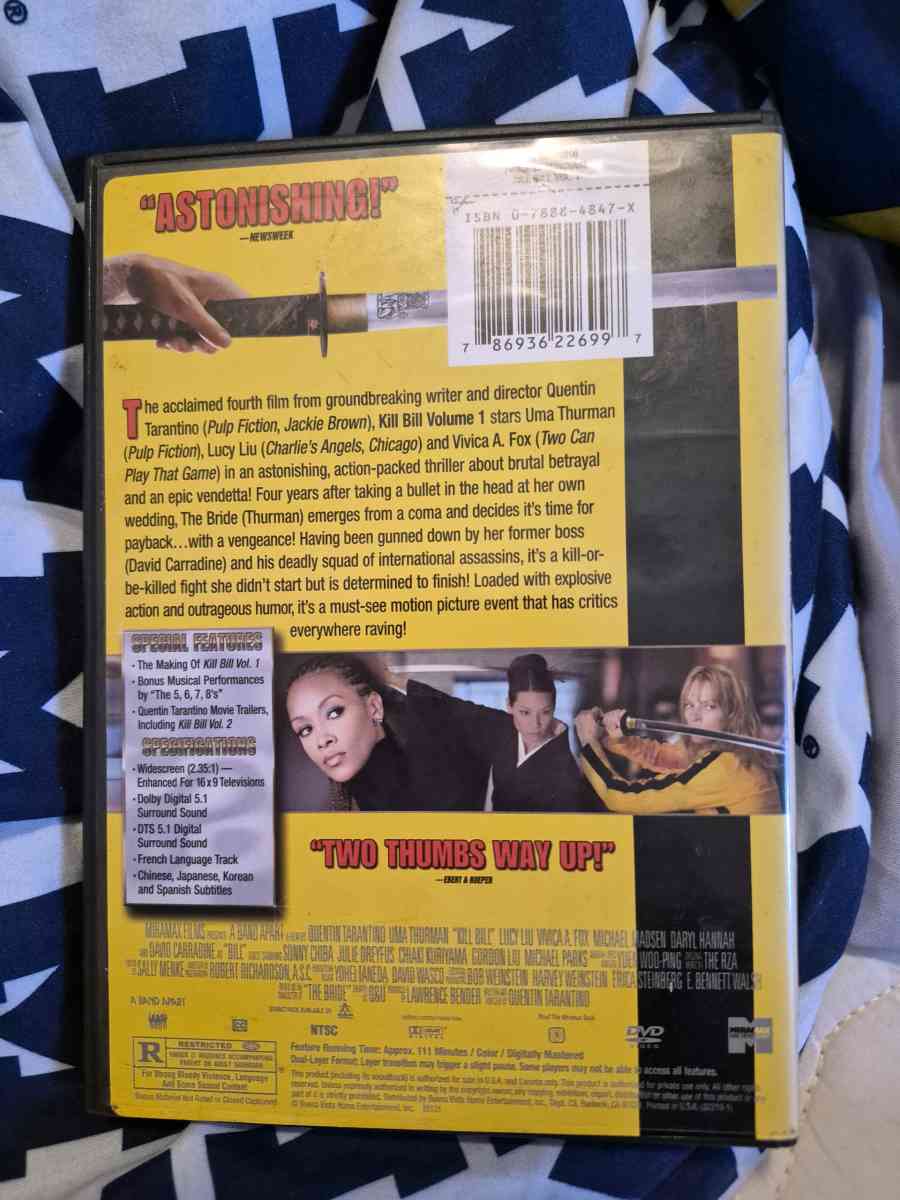 USED Kill Bill DVD - New Baltimore, Michigan - FleaMarketBay