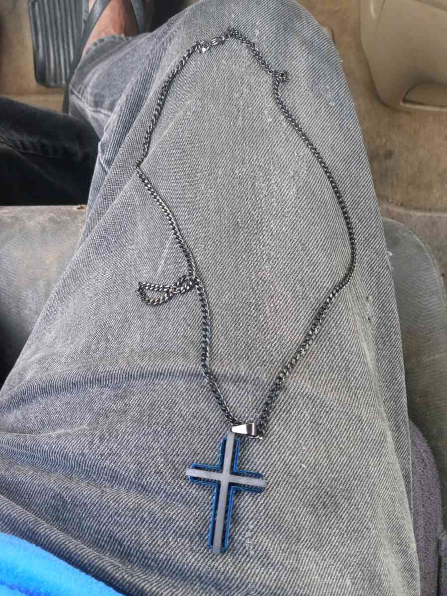 mens black an blue cross necklace - Irving, Texas