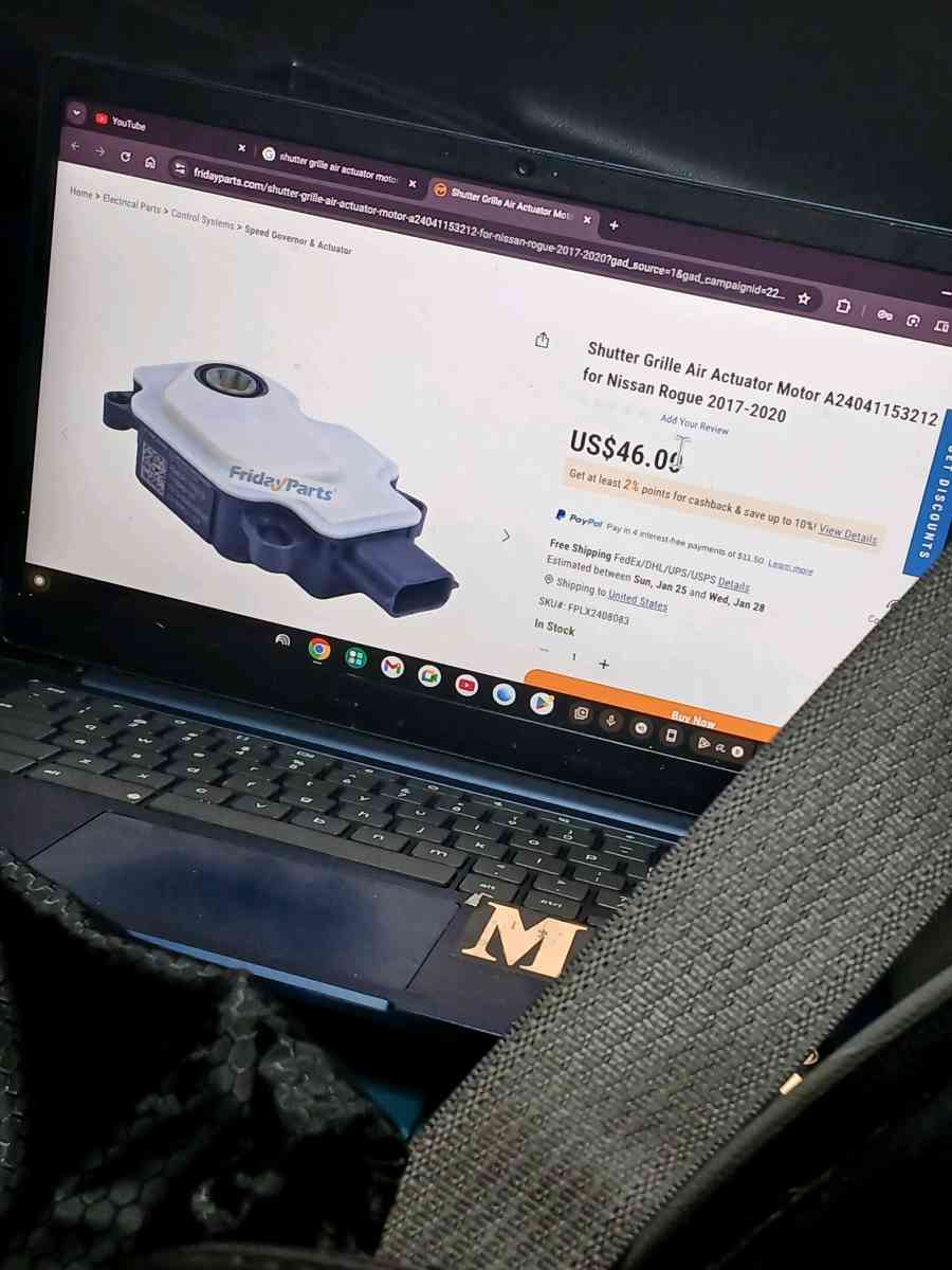 Shutter Grille Air Actuator Motor Nissan Rogue 2017 to 2020 - Choctaw, Oklahoma - FleaMarketBay