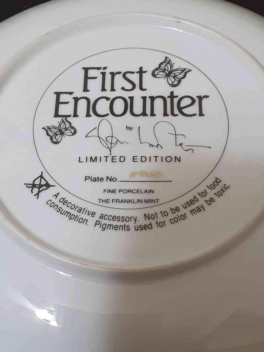 Franklin Mint First Encounter Glen Loates Tiger Porcelain Co - Toms River, New Jersey - FleaMarketBay