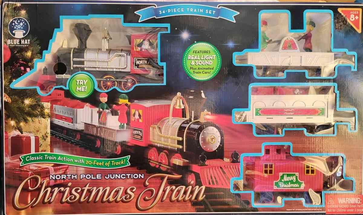 Blue Hat Toy Company North Pole Junction Christmas Train Set - Dallas, Texas