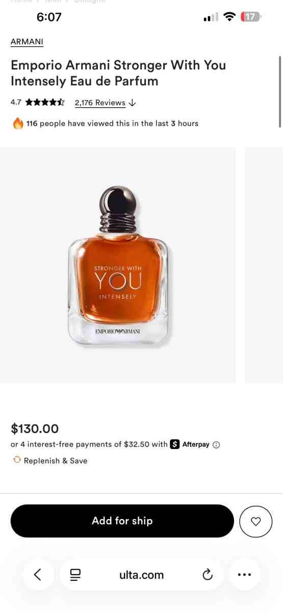 stronger with you intensely by gio Armani - San Antonio, Texas - FleaMarketBay