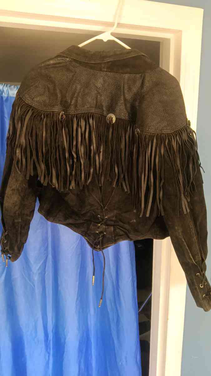 Leather Swead Small Womens Jacket - Jeffersonville, Kentucky - FleaMarketBay