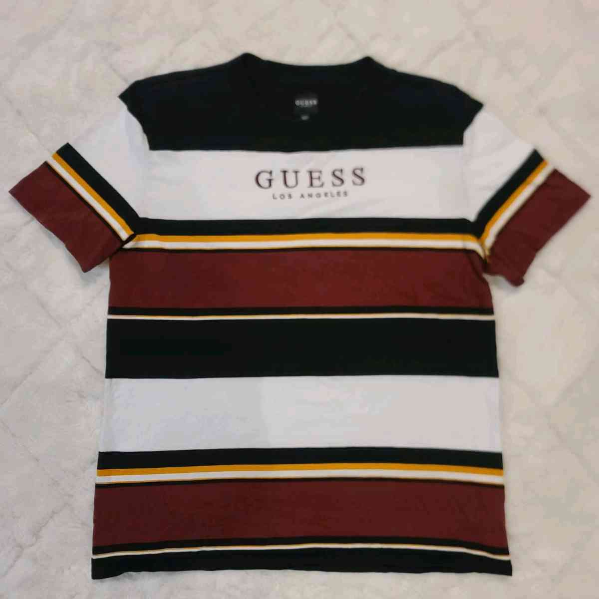 Guess Originals Tee TShirt Mens Large Embroidered Striped - Morrisville, North Carolina
