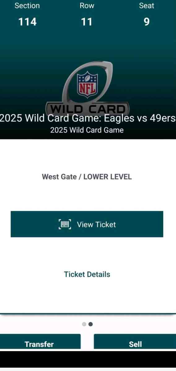 Eagles 49ers Wildcard Playoff Game - Philadelphia, Pennsylvania - FleaMarketBay