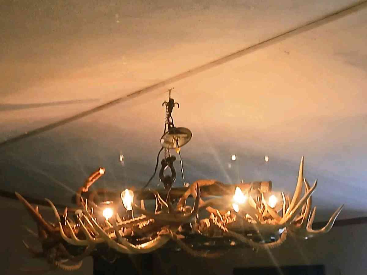 Deer antler chandelier ox yoke - Chillicothe, Ohio - FleaMarketBay