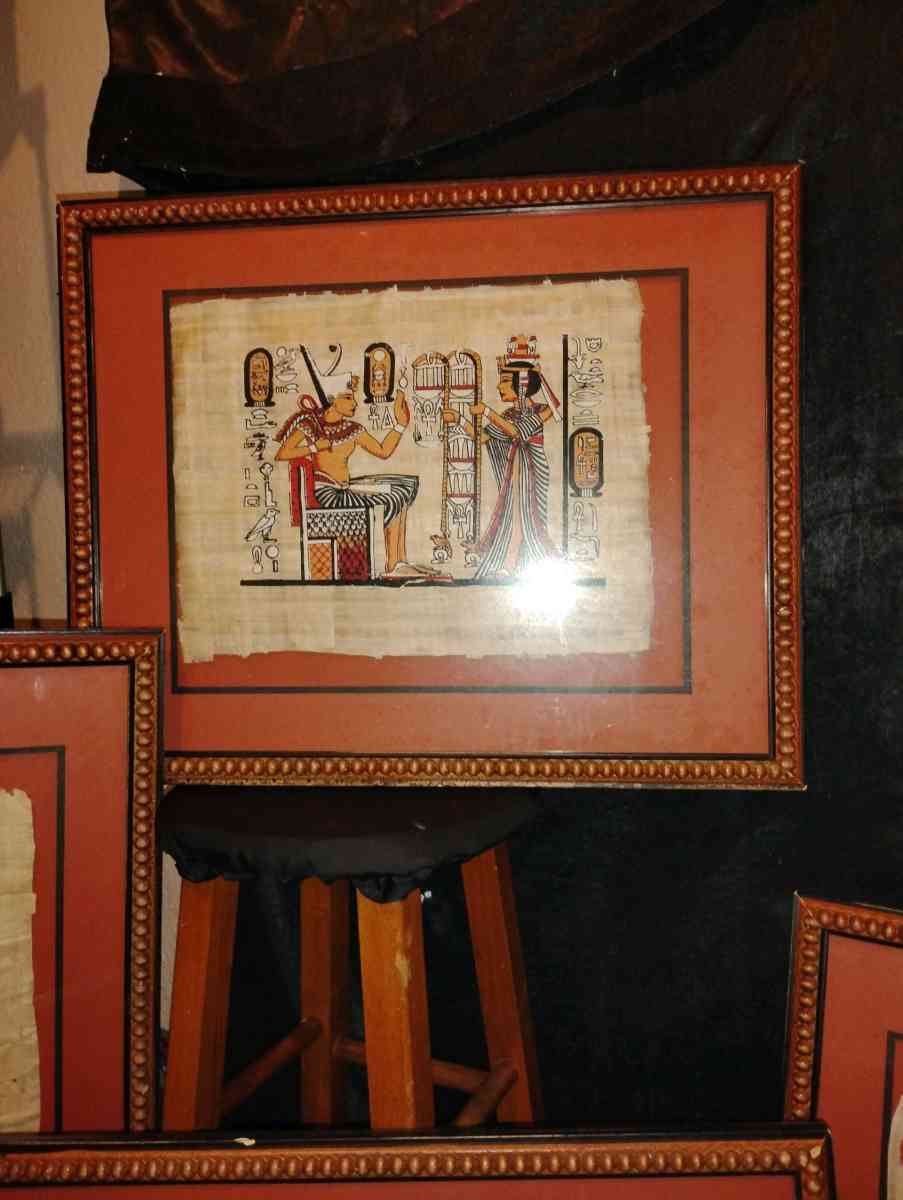 a set of 4 framed Egyptian pictures - Orlando, Florida - FleaMarketBay