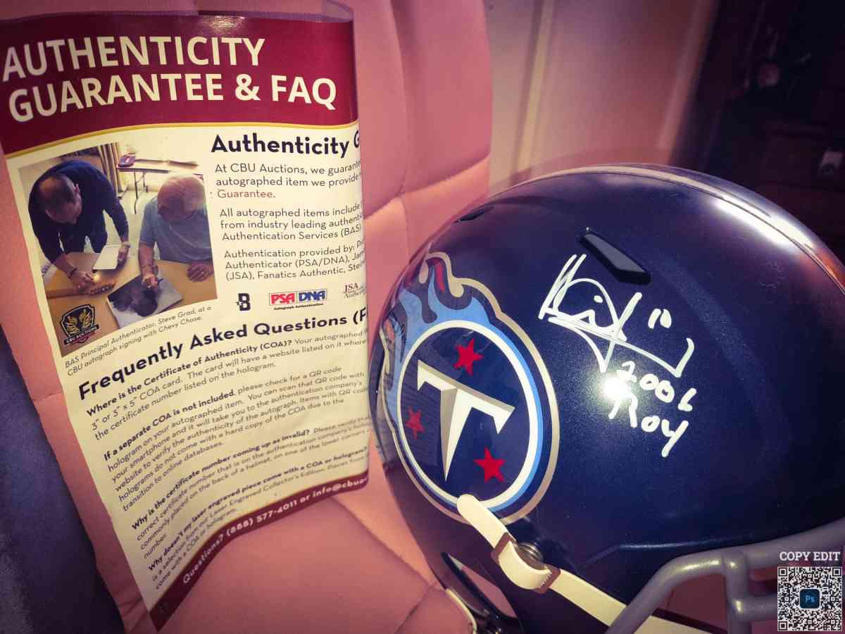 2006 OROY Autographed Vince Young Helmet - Mentone, Alabama - FleaMarketBay