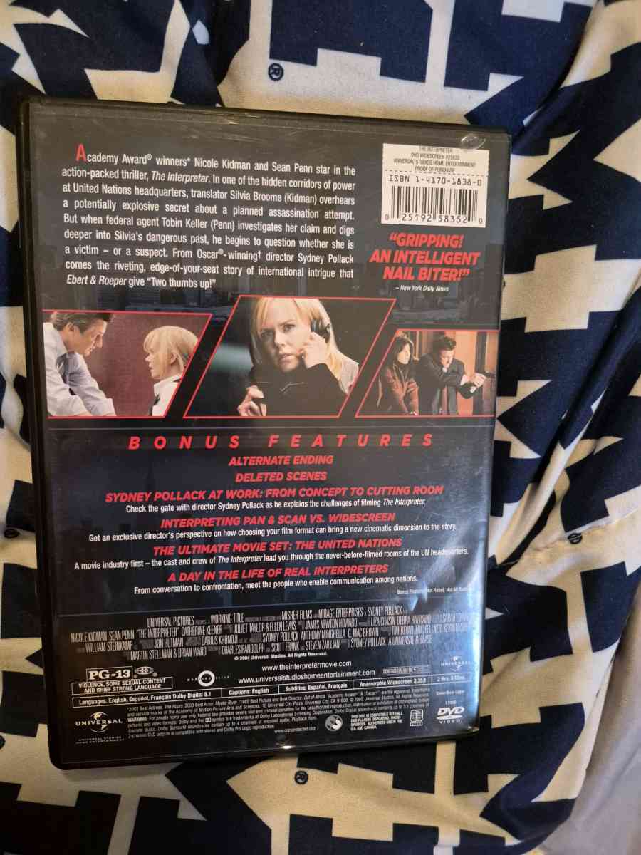 USED The Interpreter DVD - New Baltimore, Michigan - FleaMarketBay