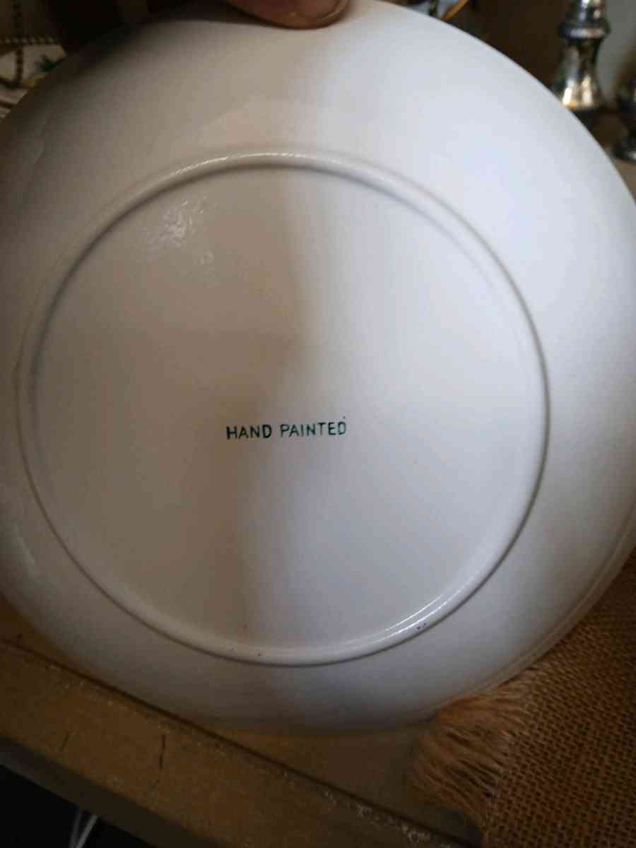 7 Midcentury Hand Painted Serving plates - Eufaula, Oklahoma - FleaMarketBay