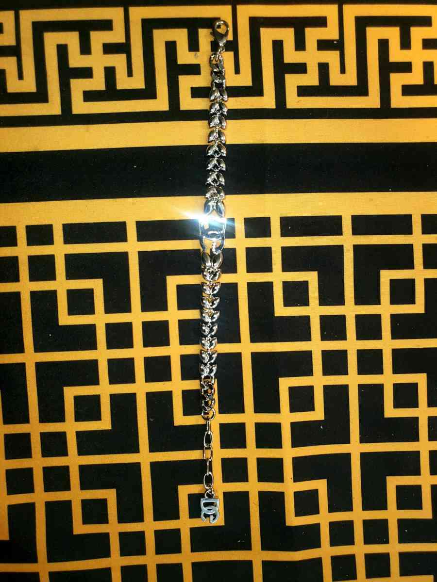 Dolce  Gabbana Elegant Silver Bracelet with Crystal Accents - Chester Gap, Virginia - FleaMarketBay