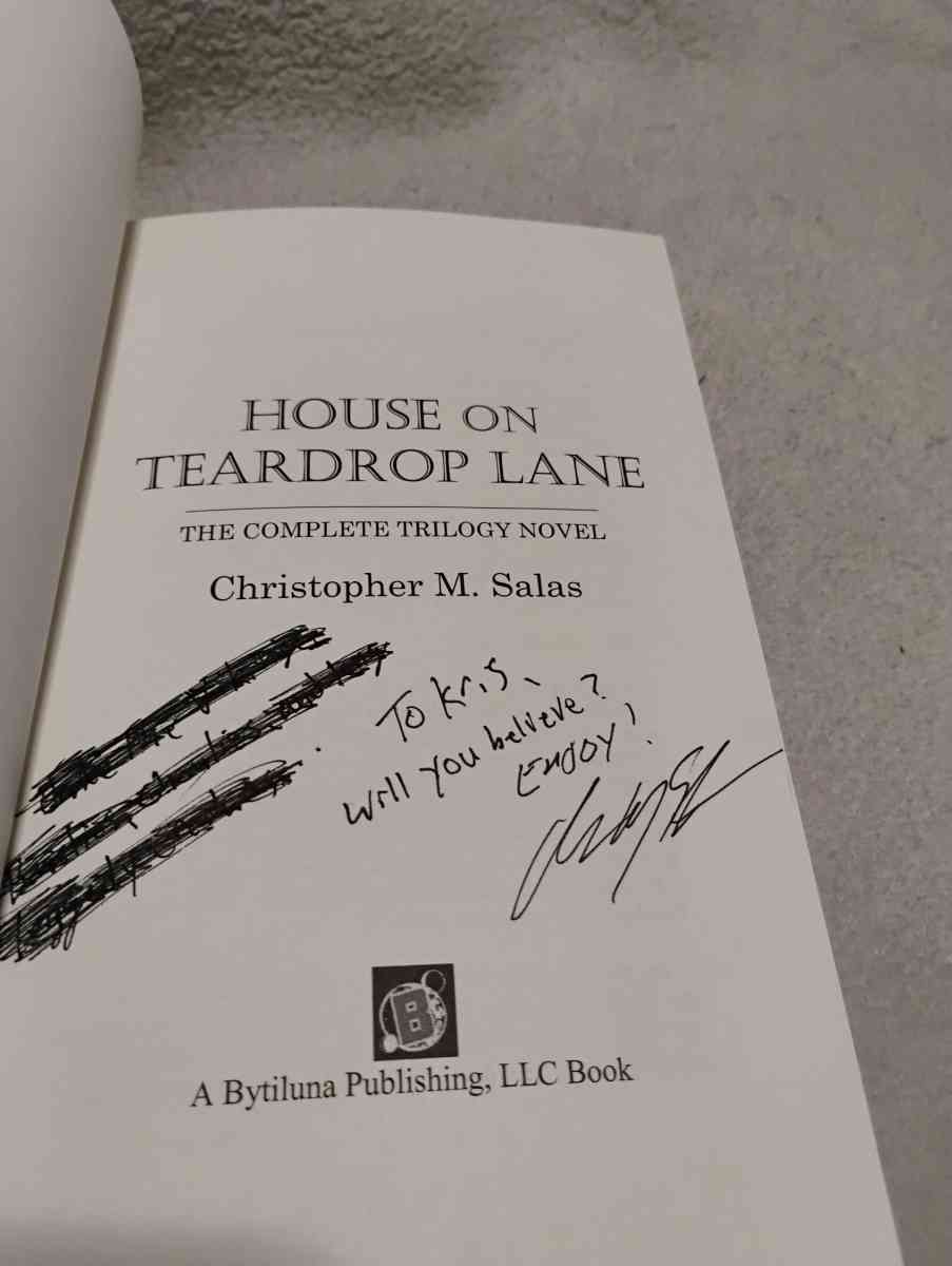 House of Teardrop Lane Signed by author - Denver, Colorado - FleaMarketBay