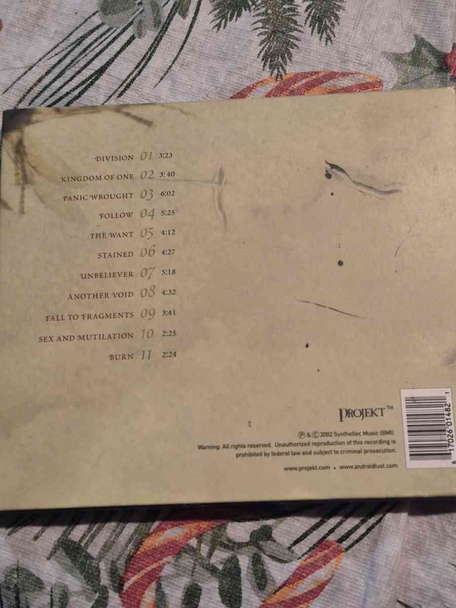 BRAND NEW EXPLICIT Android Lust THE DIVIDING cd - New Baltimore, Michigan - FleaMarketBay