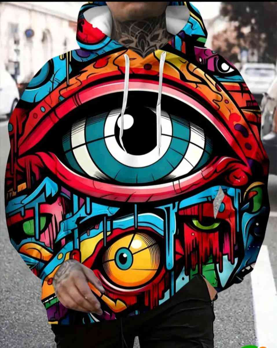 Colorful Graphic Eye Hoodie - Macon, Georgia