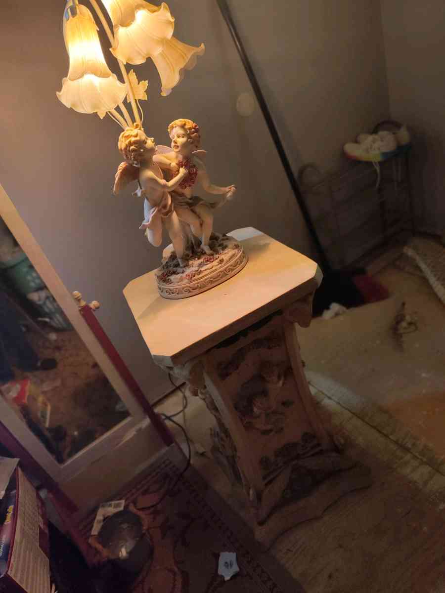 Angel Lamp with stand - Clay, Kentucky - FleaMarketBay