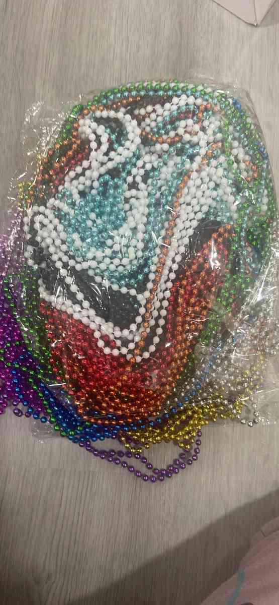 Mardi Gras Beads120Pcs Bead Necklace 12 Colors 33 Colored - Burlington, New Jersey - FleaMarketBay
