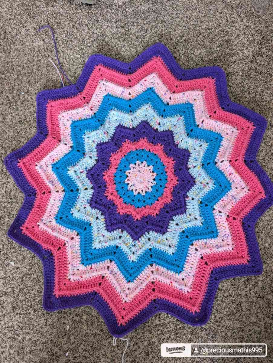 crochet blanket throw