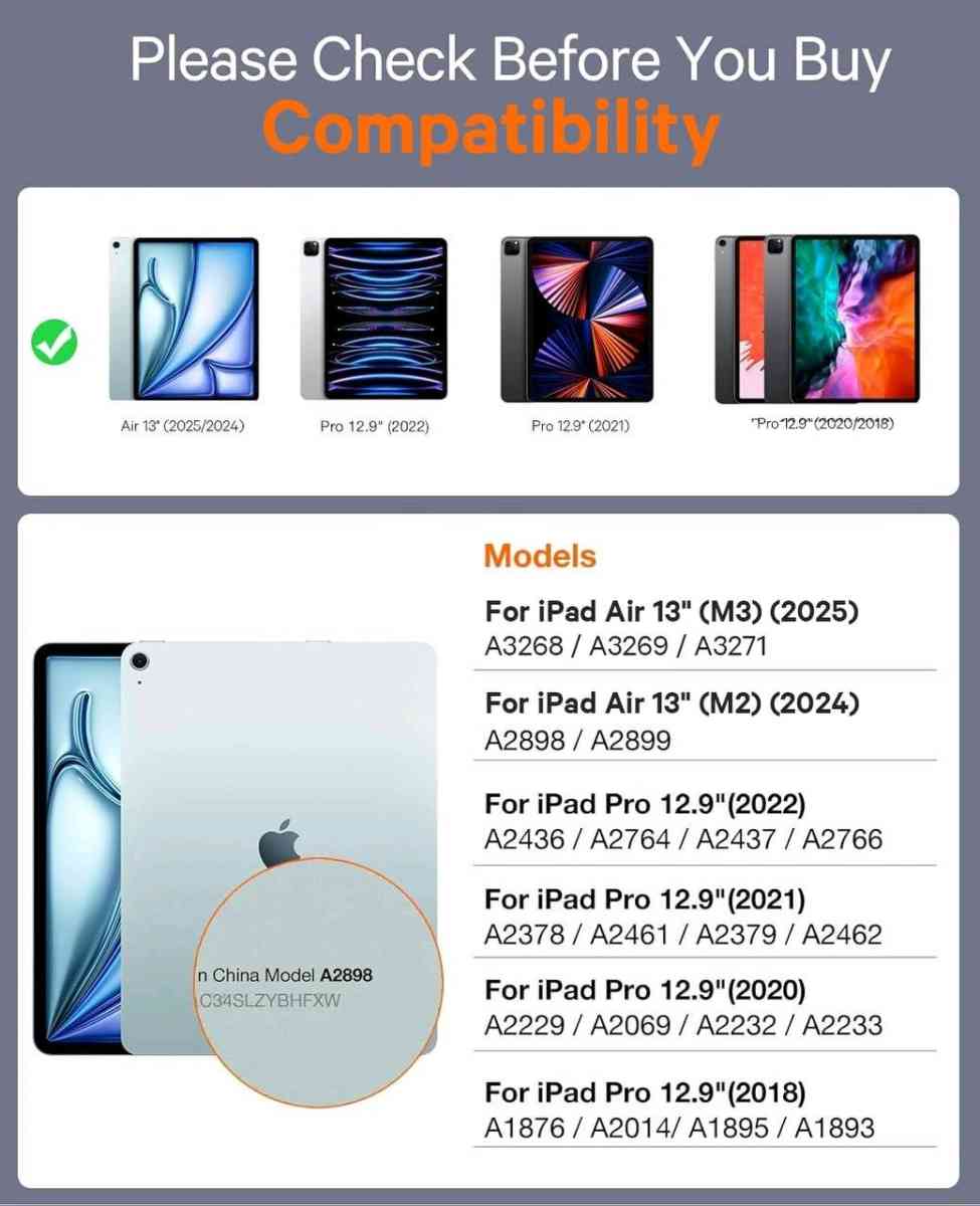 Keyboard for iPad Air 13 M3M2 20252024 iPad Pro 129 inch Cas - Columbus, Ohio - FleaMarketBay