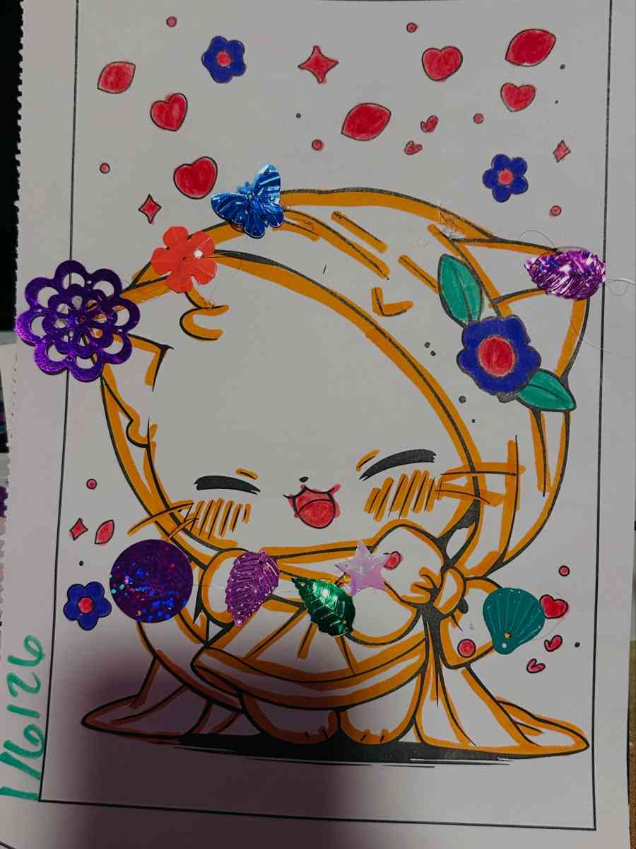 cat bedazzeled homemade art - Adairsville, Georgia