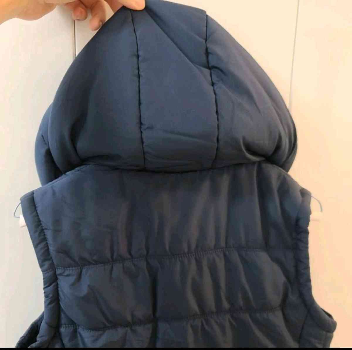 Love Tree Womens Large Blue Puffer Faux Fur Collar Jacket Ho - Morrisville, North Carolina - FleaMarketBay