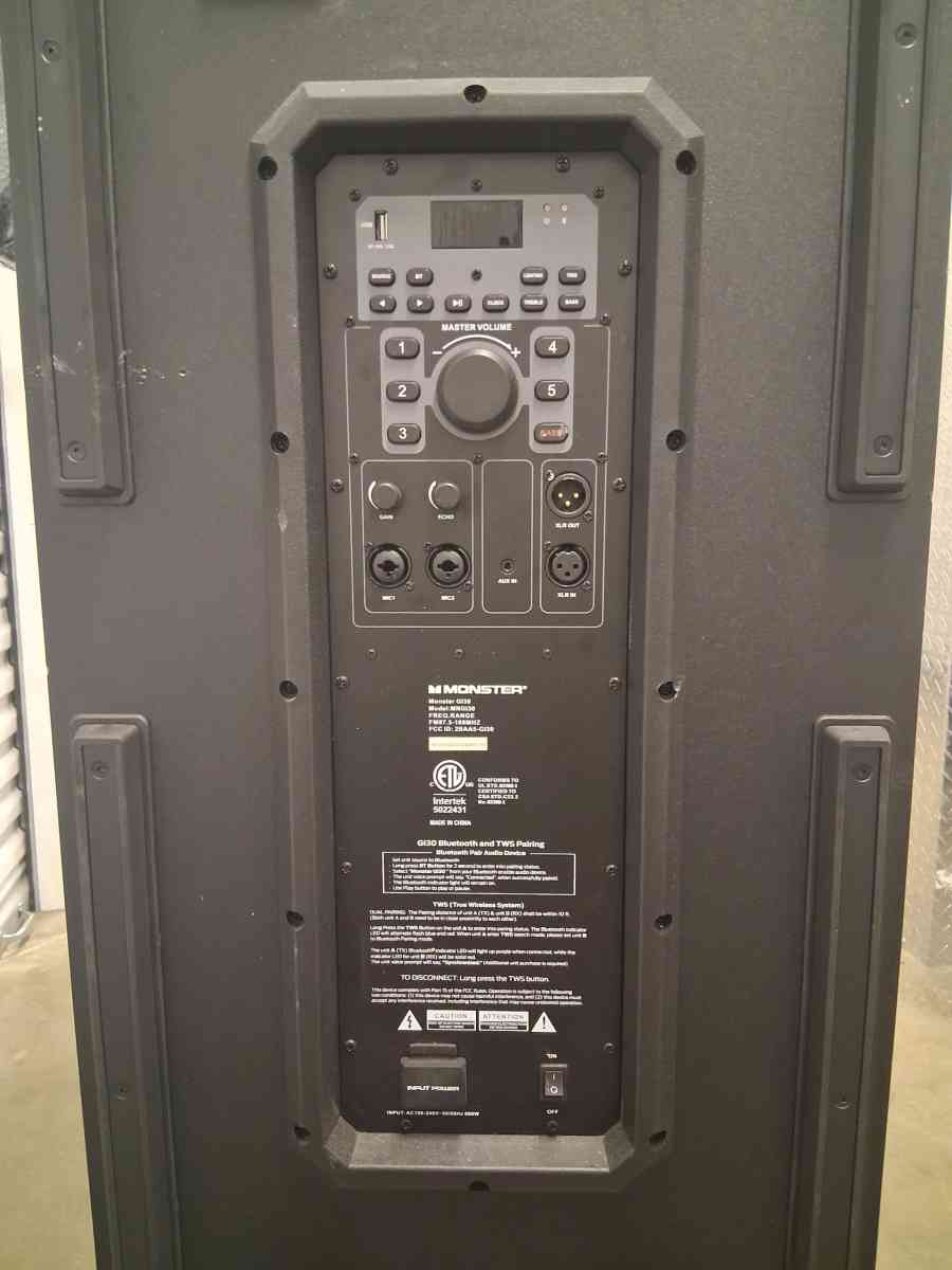 MONSTER G130 Bluetooth speaker 5ft tall - Elk Grove, California - FleaMarketBay