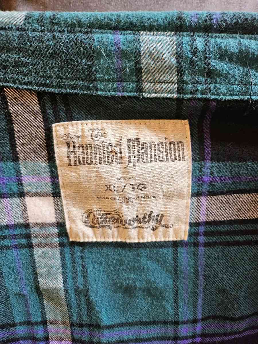 Cakeworthy Disney Haunted Mansion Black Watch Plaid Flannel - Grand Rapids, Michigan - FleaMarketBay