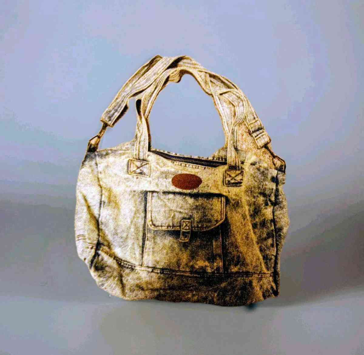 Vintage 80s Shane Acid Washed Denim Blue Jean Shoulder Strap - Alexander, North Carolina