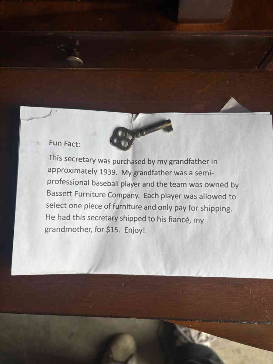 Antique Bassett Furniture Secretary Hutch Cabinet 1939 - Phoenix, Arizona - FleaMarketBay