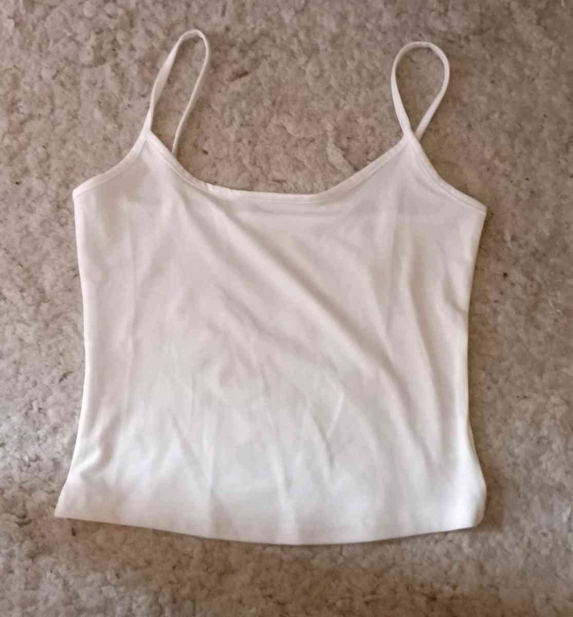 white spaghetti strap camisole tank top Size S - Los Angeles, California - FleaMarketBay