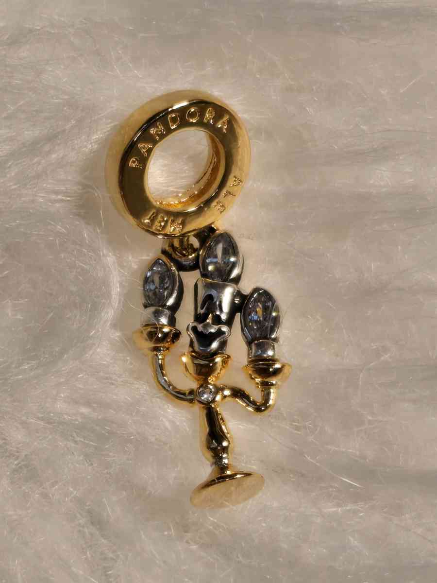 Disney Beauty and the Beast Lumiere Dangle Charm Sterling