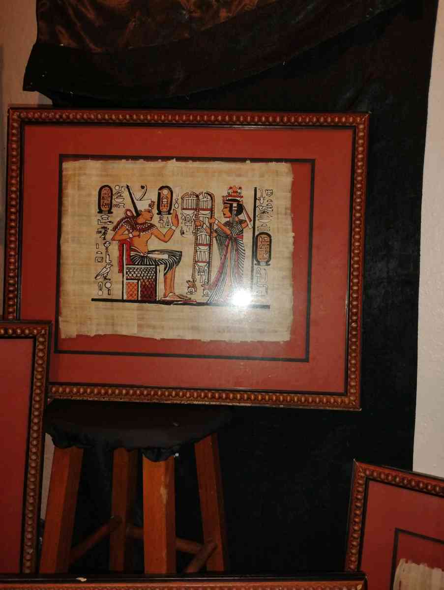 a set of 4 framed Egyptian pictures - Orlando, Florida - FleaMarketBay