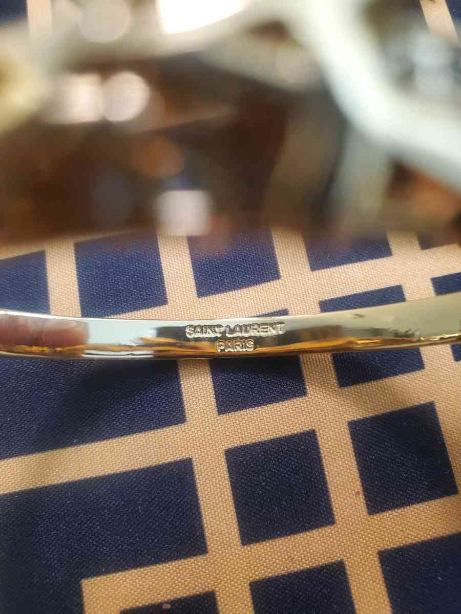 Saint Laurent Gold and Silver Crystal Bracelet - Chester Gap, Virginia - FleaMarketBay