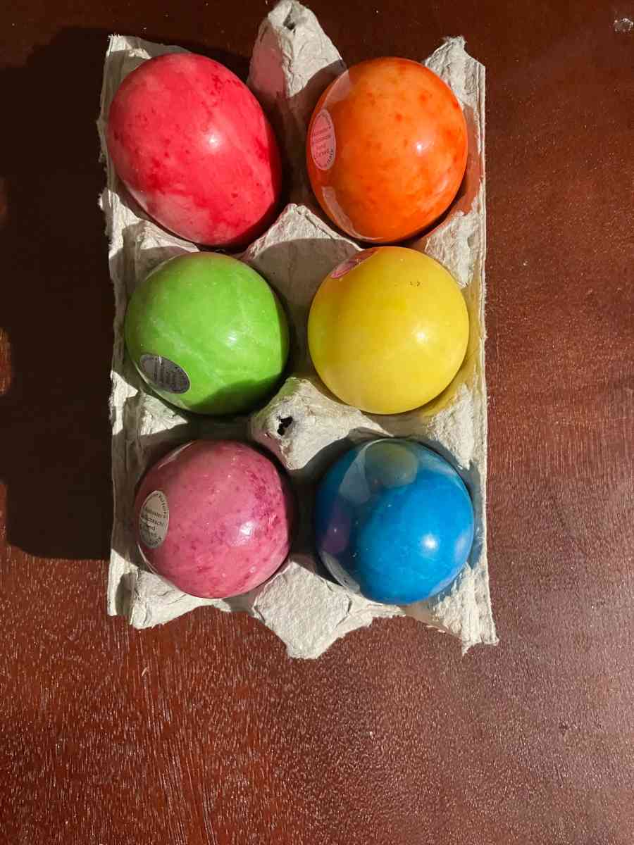 hand carved alabaster eggs