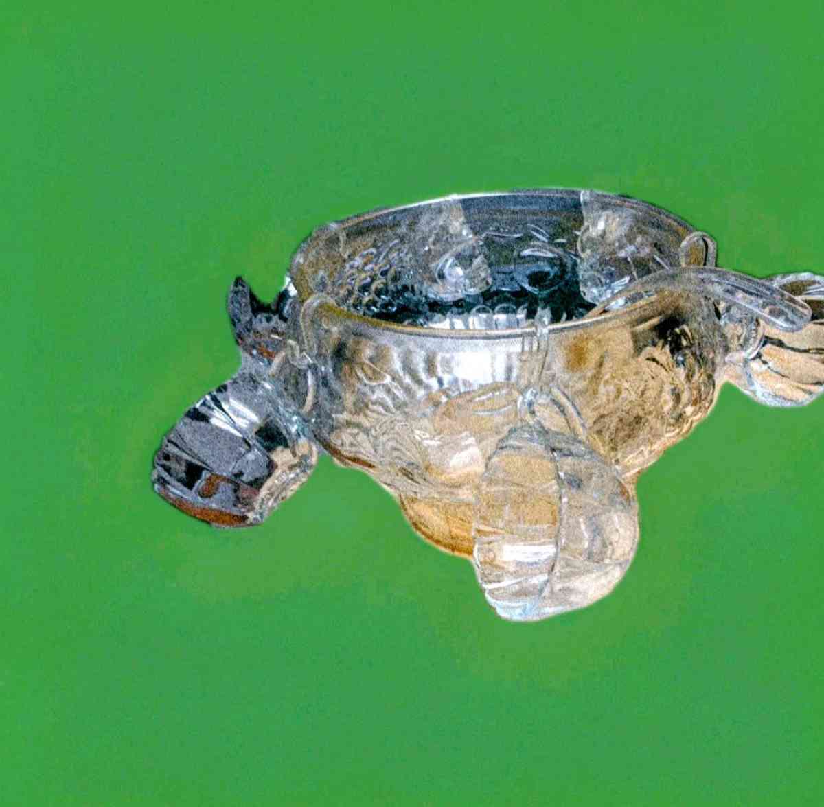 Vintage Jeanette Pressed Glass  Fruit Motif Punch Bowl 6 Cup - Alexander, North Carolina - FleaMarketBay